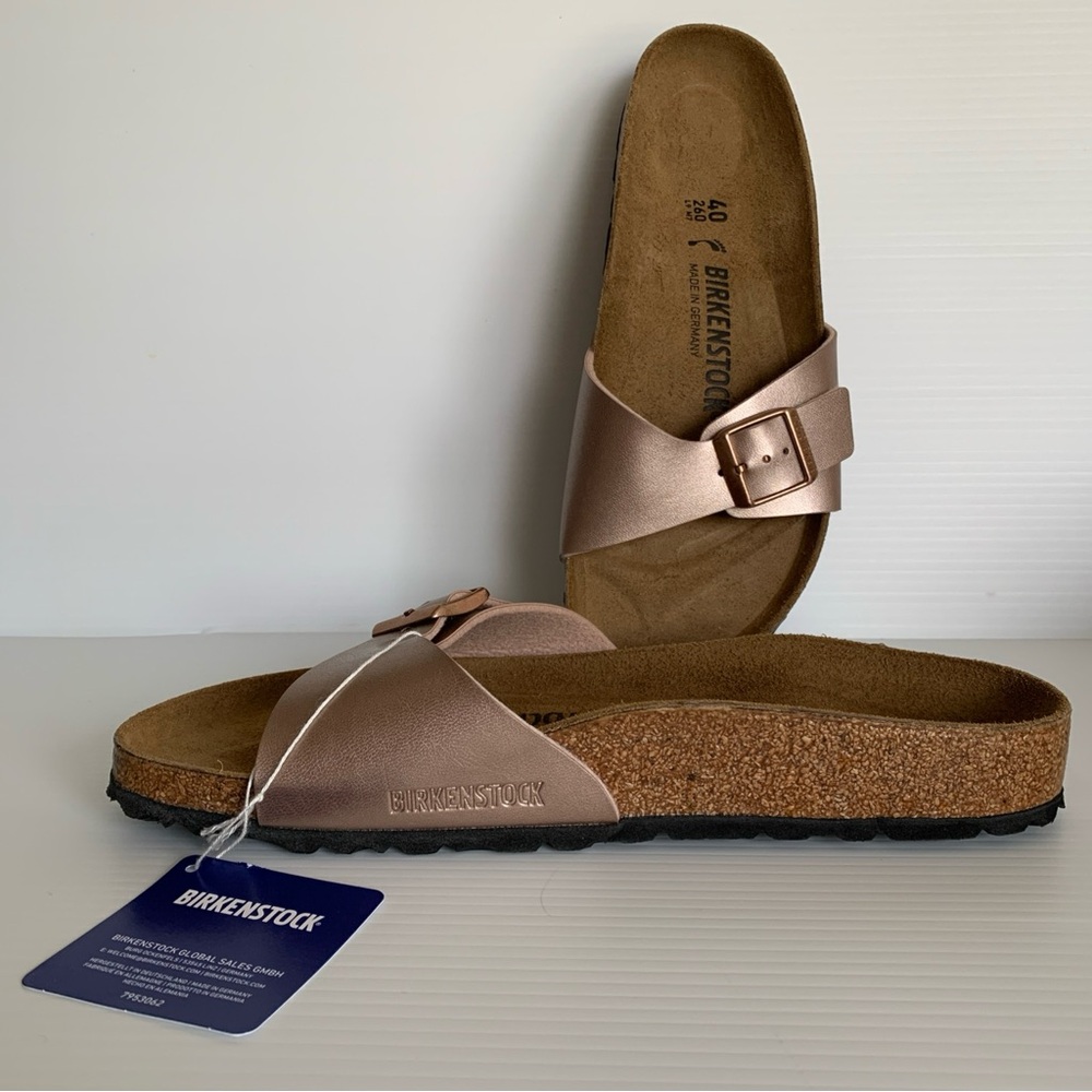 Birkenstock Madrid Buckle BS Copper Womens Slide Sandals 203377 EU 40 Size 9 US